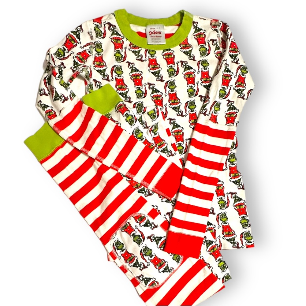 🎄 Hanna Andersson Grinch Pajama Set Size 150 or 12 🎄